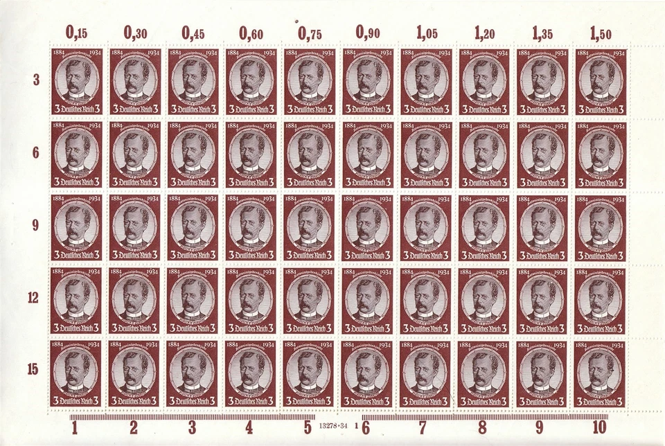 Stamp Germany Mi 540 Sc 432 Sheet 1934 3rd Reich Franz Luderitz Colonial MNH - Image 1 of 1