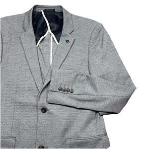 7 Diamonds Blazer FELICIO FLEX Casual Jacket Men's Small Light Blue Jersey Knit - Picture 1 of 18
