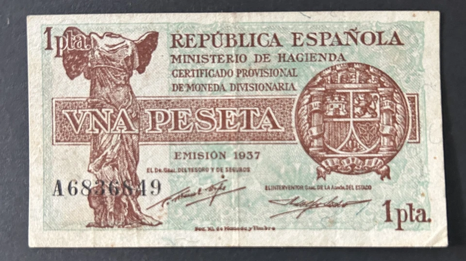 BILLETE ESPAÑA D459 1937 - 1 PESETA - REPÚBLICA ESPAÑOLA. EBC Foto 1 de 1