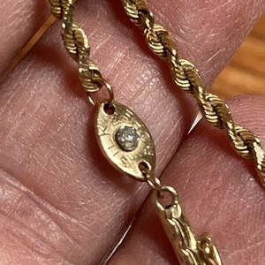 VTG 14K "Patented" Silk Rope 18" Chain Necklace 6g pre-owned - Picture 1 of 7
