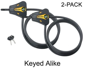 Master Lock - (2) Trail Camera Python Adjustable Cable Locks #8419KA-2 - Picture 1 of 6