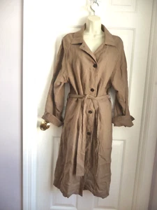 Georgio Armani NUEVO D. S Plumero Abrigo Doble Estándar 100% Lino Marrón Antinea SRL - Imagen 1 de 7