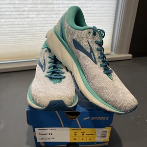 Brooks Ghost 11 Damen-Laufschuhe Größe 8 B weiß/grau/Latigo - Bild 1 von 10