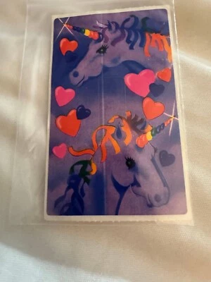 Adesivo roxo unicórnio vintage década de 1982 Lisa Frank interruptor de luz - Imagem 1 de 2