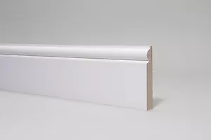 Skirting Board White Primed MDF Torus 119 x 14 x 2700mm - Picture 1 of 1