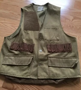VTG Hunting Apparel Canvas Hunting Vest  Size M 100% Cotton RN 35588 - Picture 1 of 6