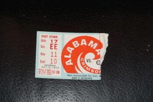 1973 GEORGIA AT ALABAMA COLLEGE FOOTBALL TICKET STUB BEAR BRYANT - Picture 1 of 2