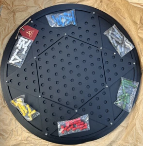 Archtwain Chinese Checkers Art Decoration And Game Black 23”x23” Bar Game room - Picture 1 of 3