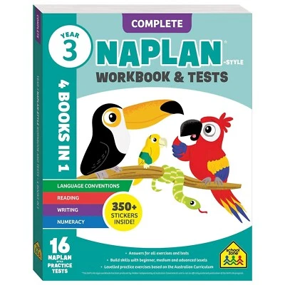 2022 Year 3 Naplan Style Complete Workbook & Test Hinkler Book kids School Zone - Image 1 of 4