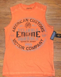 Helix Sleeveless Muscle Tee T-Shirt American Customs Motor Company Since 1957 - Picture 1 of 2