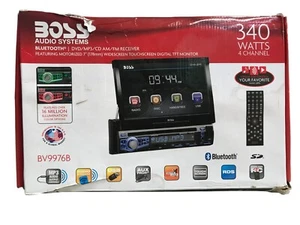 BOSS BV9976B 1 DIN CAR DVD/CD PLAYER 7 MONITOR USB BLUETOOTH COLOR CHANGING FACE - Picture 1 of 4