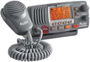 Cobra MR F77B GPS Fixed Mount VHF Marine Radio – 25 Watt VHF, Built-In GPS Recei - Zdjęcie 1 z 3