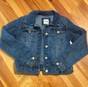 Girls Mudd Blue Jean Denim Jacket Size 12  - Picture 1 of 6