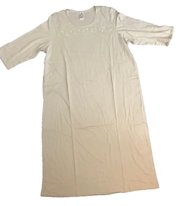 Camisón Largo Gris Plateado 18 - 20 Malla Bordada Escote Mangas 3/4 Bonito - Imagen 1 de 5
