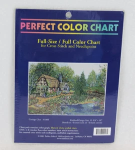 Perfect Color Chart Full Size Chart Cross Stitch Needlepoint Cottage Glen NEW - Picture 1 of 4