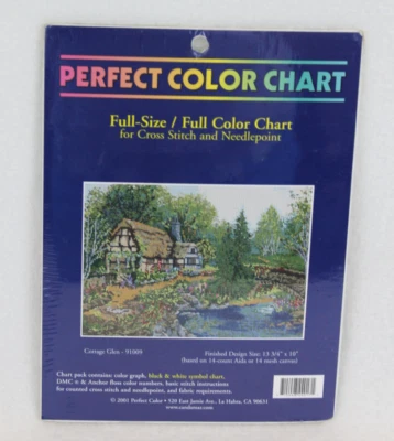 Perfect Color Chart Full Size Chart Cross Stitch Needlepoint Cottage Glen NEW - Image 1 of 4