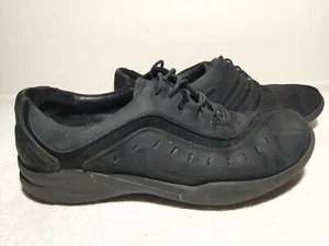 Clarks Wave Walk 86508 Black Suede Leather Walking Sneakers Womens SIZE 9.5M - Picture 1 of 12