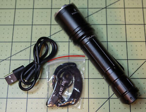 Klarus XT11R Compact Flashlight 1300 Lumens- Black, USB Rechargeable