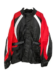 Texport Motorcycle Riding Jacket 3XL Black Red Waterproof Mens Cinch Waist - Picture 1 of 13