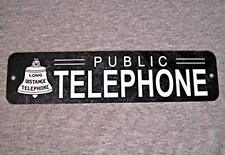 Metal Sign Telephone Public Pay Coin Vintage Phone Booth Prop Rotary 16