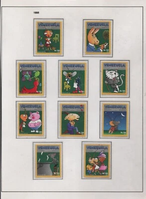Venezuela: 1998; Scott 1597, set of 10 in singles + Souvenir Sheet, MNH, EBV1743 - Image 1 of 2