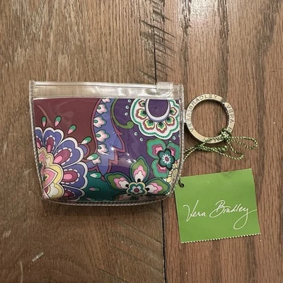 NUEVO Vera Bradley Zippidy Llavero Llavero Monedero Bolsa Brezo Foto 1 de 4