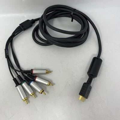 OEM Genuine Sony Playstation 2 3 HD YPbPr Component AV Cable PS2 & PS3 Gold Tip - Image 1 of 4