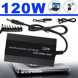 120W 24V Notebook-Netzteil Konverter Notebook-Adapter Universal-Laptop-Ladegerät - Afbeelding 1 van 12