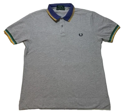 FRED PERRY EDICIÓN ESPECIAL POLO GRIS XXL LAUREL LOGO PARA HOMBRE - Imagen 1 de 4