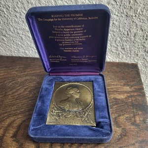 Phoebe Hearst Bronze Medallion University of California Berkley Prize O Roty - Picture 1 of 11