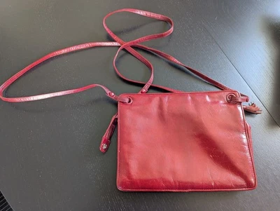 Bolso Bandolera Bottega Veneta Vintage Cuero Rojo Foto 1 de 4