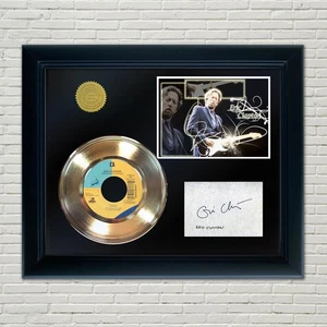 Eric Clapton Framed 45 Gold Record Reproduction Signature Display - Picture 1 of 2