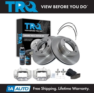 TRQ Front Brake Pad & Rotor Kit Ceramic Fits 1999-2003 Toyota Tacoma - Image 1 of 4