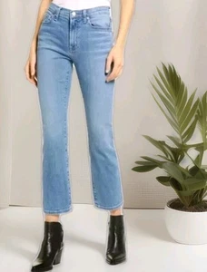NUEVO CON ETIQUETAS EDWIN Mujeres Cassia Mini Bootcut Denim Jeans Azul Talla 29 Algodón Elástico $158 - Imagen 1 de 15