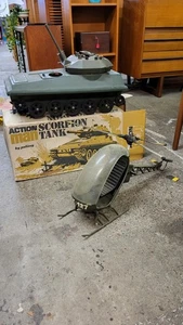 Vintage Action Man Palitoy Scorpion Tank and Helicopter - Picture 1 of 14