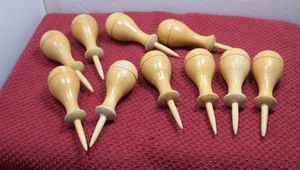 Wood Corn on the cob holders vintage set of 10 - Picture 1 of 5