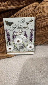 PUNCH STUDIO NOTEPAD 3 X 4 MAGNETIC CLOSURE 75 SHEETS BLESSED LAVENDER 59264 NEW - Picture 1 of 2