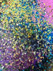 10g MIXED Metallic 2mm 3mm 4mm 5mm 6mm rund lose aufnähen flach Pailletten Nähen - Bild 1 von 4