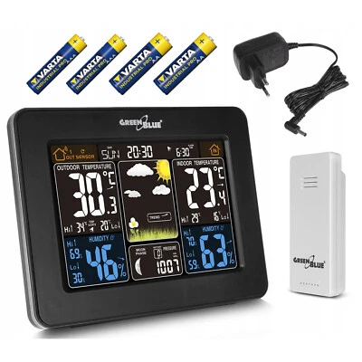 Stazione Meteo GreenBlue Display Grande Sensore Wireless GB523 - Immagine 1 di 4