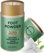 O Naturals Shoe Deodorising & Athletes Foot Powder Enhanced by Tea Tree Oil & K