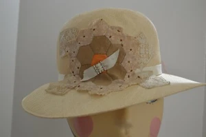 Louis Green Straw Wide Brim Versatile Gorgeous - Picture 1 of 5