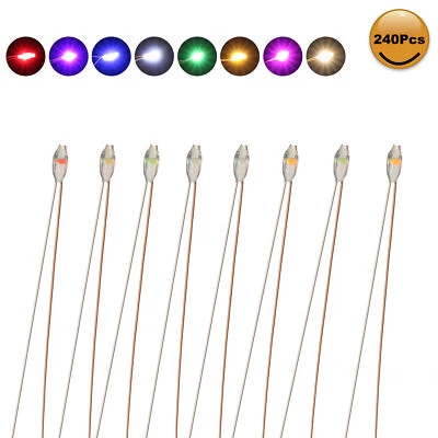 60pcs Micro Étanche Pré-soudé Smd Led Design 20cm Diycraft Échelle HO - Immagine 1 di 4