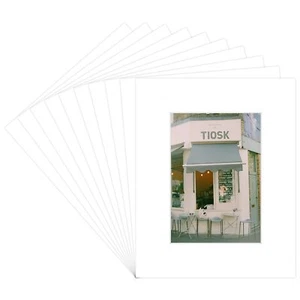 Golden State Art Pack of 10 Acid-Free White Pre-Cut 8x10 Picture Mat for 5x7 ... - Picture 1 of 7