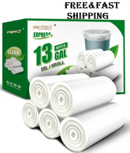 Bolsas de basura de plástico transparente de 13 galones sin perfume forro de lata mediana alta - Imagen 1 de 7