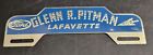 1930's FORD V8 Glenn Pitman Lafayette Indiana Dealer Topper tablicy rejestracyjnej