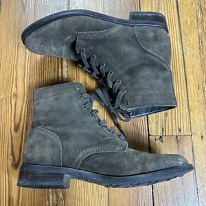 Thursday President Boots Womens 8.5 Brown Suede Leather Lace Up Ankle Shoes - Picture 1 of 9
