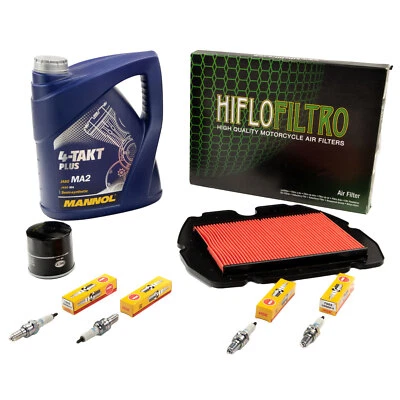NO-NAME Öl 4L Wartungspaket für Honda CBR 600 F PC25 91-94 Luftfilter+Ölfilter+Zündkerze