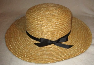 "Unisex Amish Straw Hat - Handmade X-Large for Farm Life Work Every Day" Wheat - Picture 1 of 6