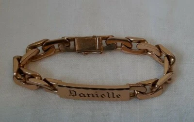 Namens Armband Kettenarmband Gliederkette massiv Gliederkette Vergoldet... - Bild 1 von 4