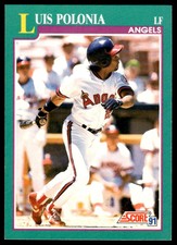 1991 Score Luis Polonia California Angels #587